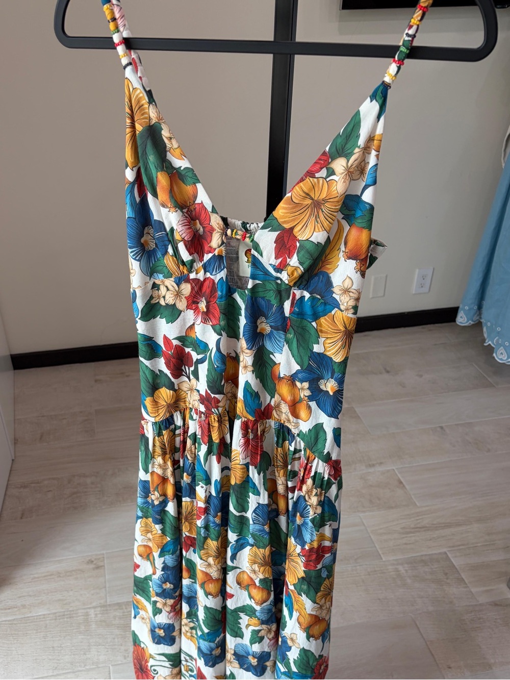 Farm Rio Off-White Tropi Embroidered Maxi Dress - Picture 2 of 9